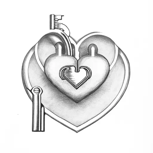 A Heart-shaped Lock With A Crown Key Symbolizing The Strength Of Love