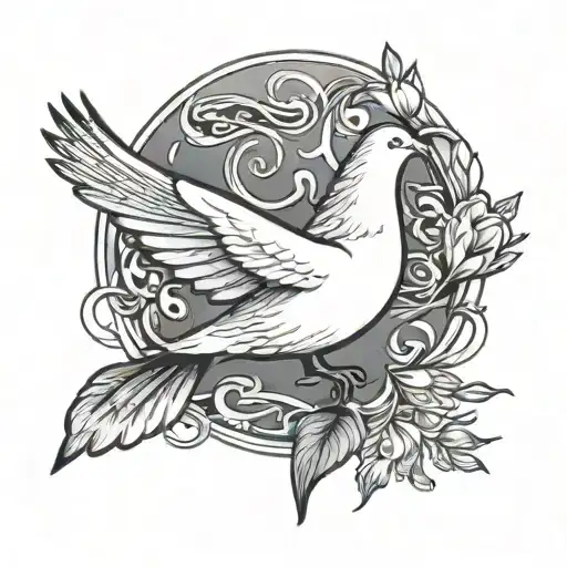 Simple Dove That Writes While Flying