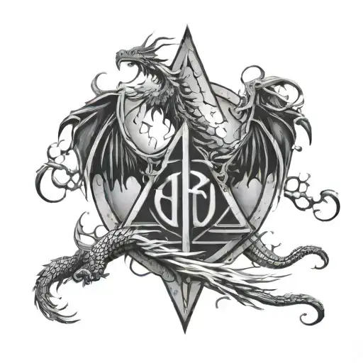 Deathly Hallow Harry Potter Sign Supernatural Dragon Ball