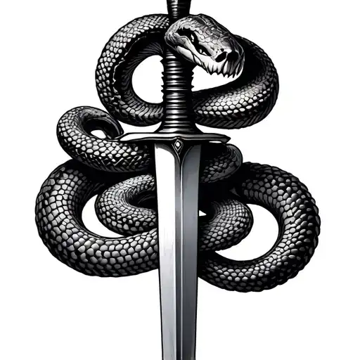 Dagger With A Coiled Snake