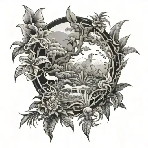 Irezumi Jungle Background