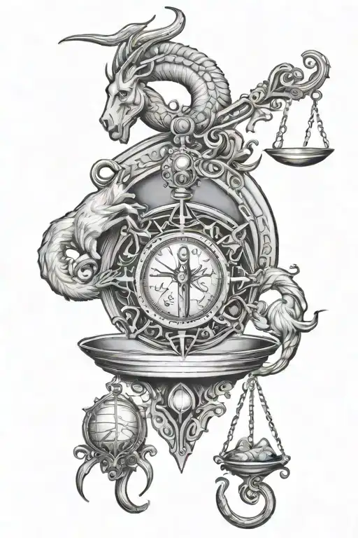 Capricorn Sign And Libra Scale