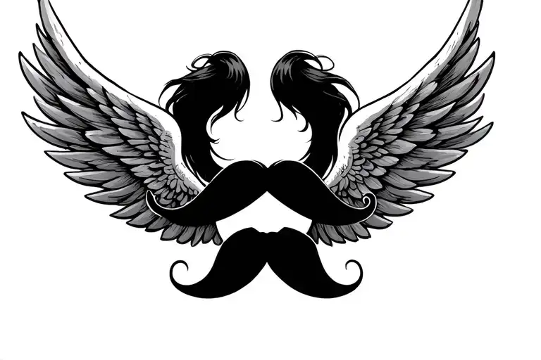 A Mustache That Looks Like Angel Wings