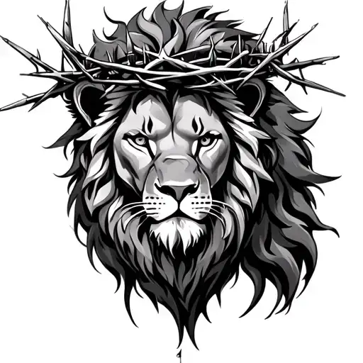 Lion With Crown Of Thorns