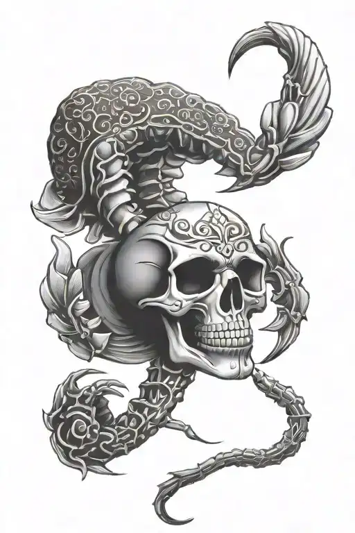 Scorpion And Mariachi Skull