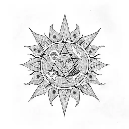 Slavic Pattern With Symbols Of The Sun