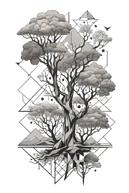 Geometric Nature Elements Like Trees