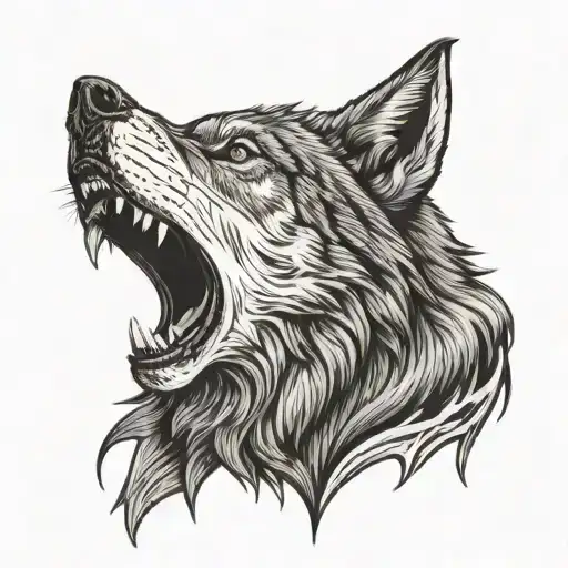Howling Angry Wolf