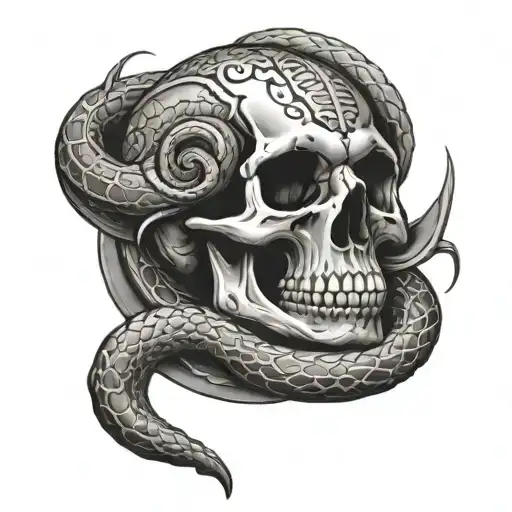 Skull And Snake