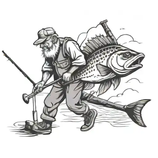 Fishing And Grandpa Walking