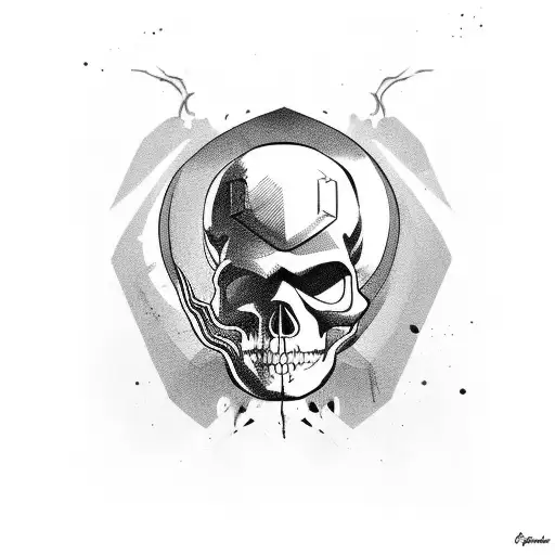 Cowboy Skull With Crossed Pistols