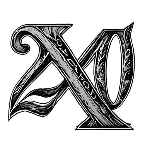 Roman Numeral 2010 With A Letter X In Background