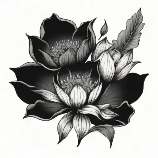 Lotus Flower Tulip Flower And Hibiscus Flower Bouquet