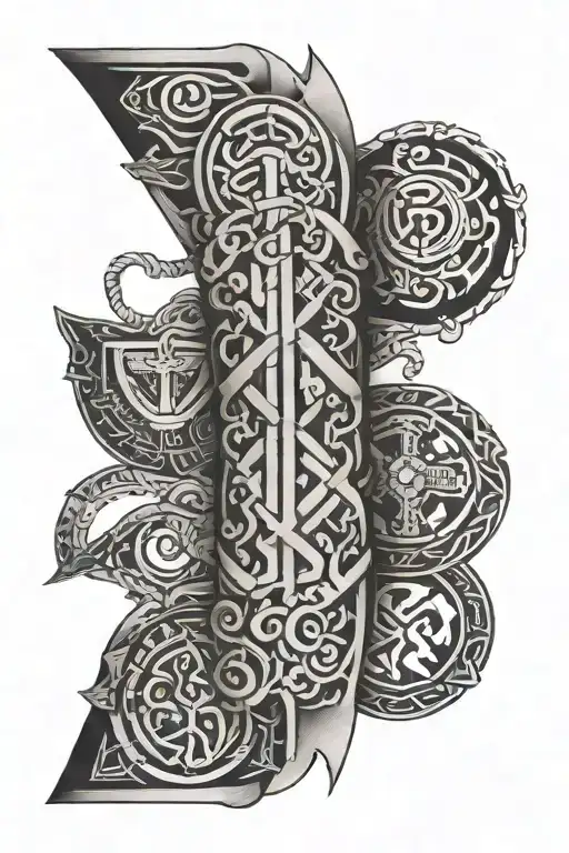 Forearm Band Using Nordic Runes