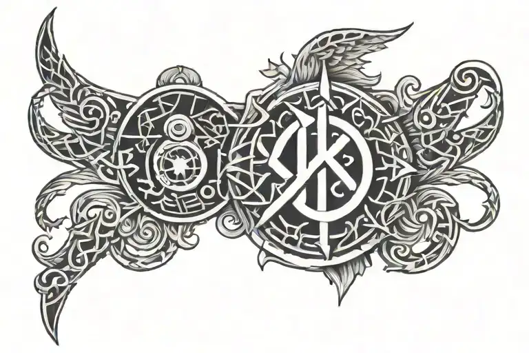 Forearm Band Using Nordic Runes