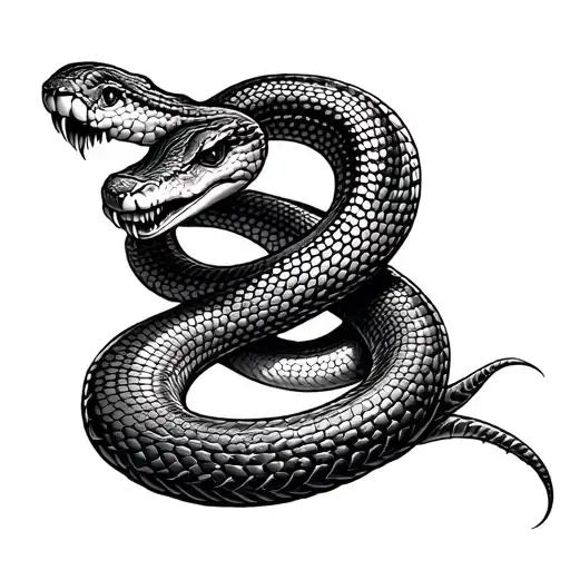 Snake Tattoo That Goes Down The Length Of Your Arm