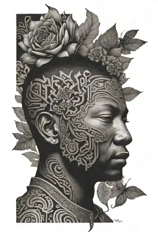Detailed Mandela And Dark Aesthetic And Some Thing That Represents Rebellious Mysterie
