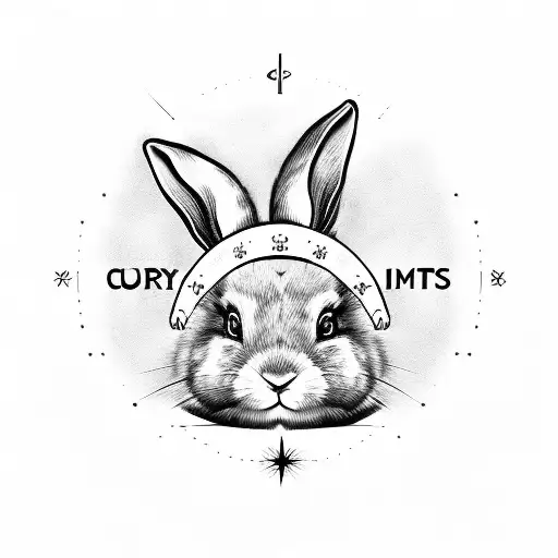 Cuddly Bunny With Pieces Zodiac Sign