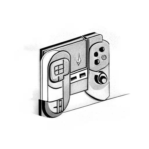 Pixelated Gaming Controller Emerging From An Open Book