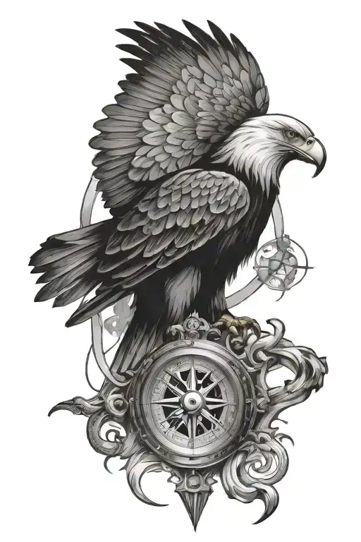 Eagle And Compass Surrounded