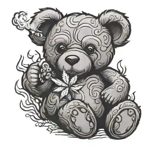 Teddy Bear Smoking Weed