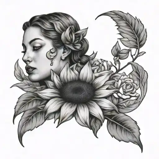 Amalia With Sunflower Blooming