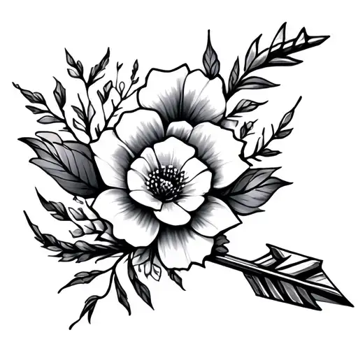 Arrow And Flowers