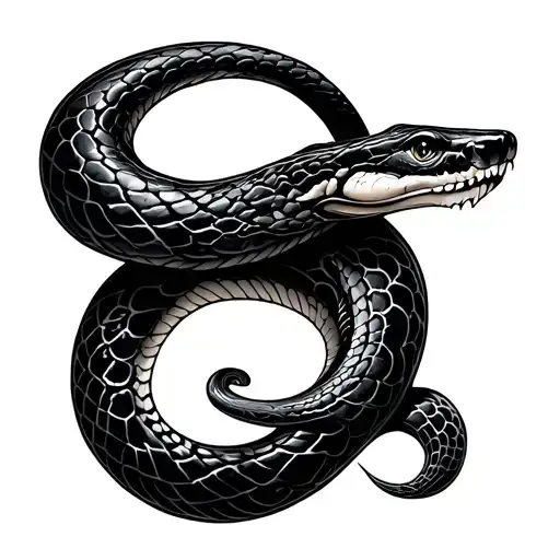 The Number 0 As A Snake Coiling