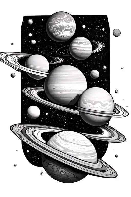 Solar System Fine Line