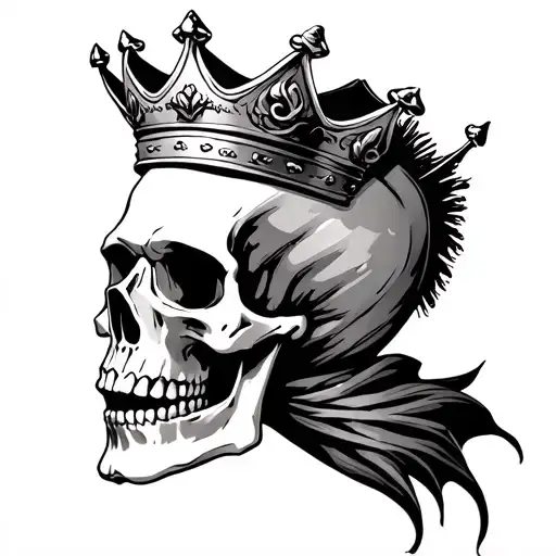 Hamlet Skull With Crown Simple