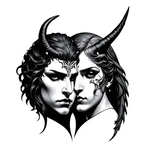 Devil And Angel Face