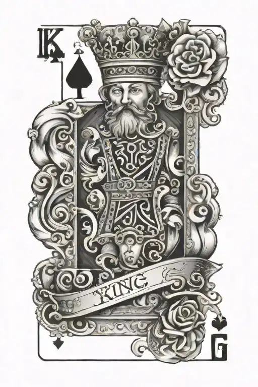 King Card With The Letter