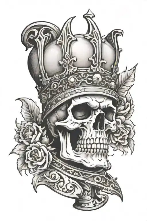 Skull King Card With The Letter R