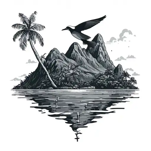 Fiji Island With Life And Mountains And Bird Should Tell Like A Timeline