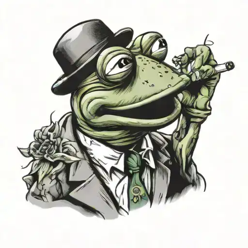 Kermit The Frog Smoking A Cigarette