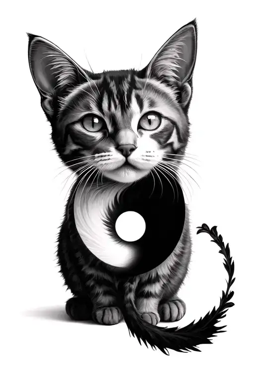 Cat Daisy Yin Yang