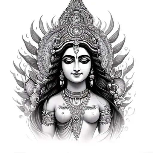 Hindu Goddes With Energy