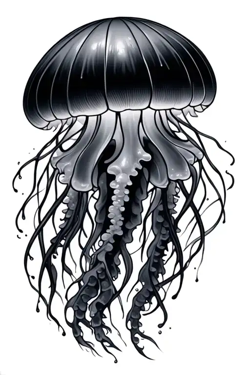A Jellyfish In Kamil Mokot's Style