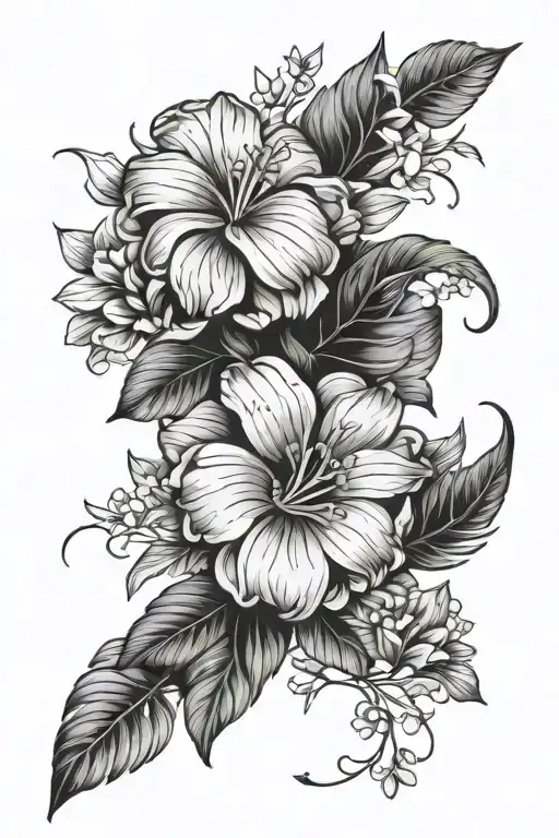 Birth Month Flower Wrap Design Inspired