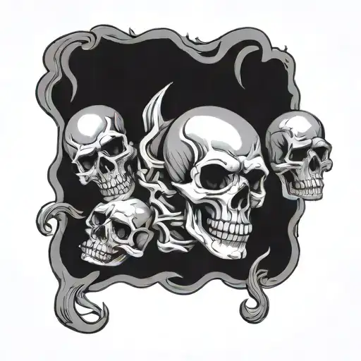 Skulls See No Evil Hear No Evil