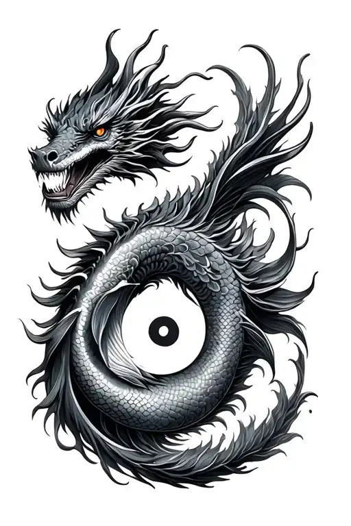 Dragon And Fish Yin Yang