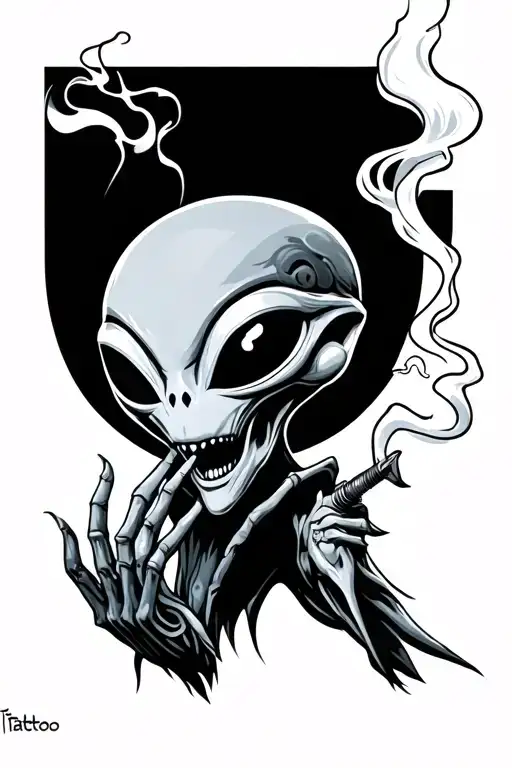 Fun Alien Smoking