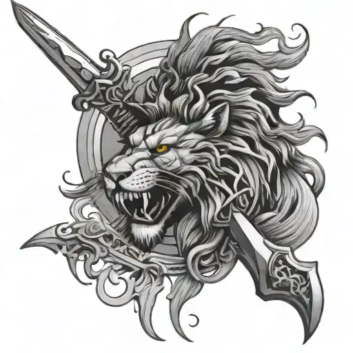 Sun Sword Lion Snake Wolf