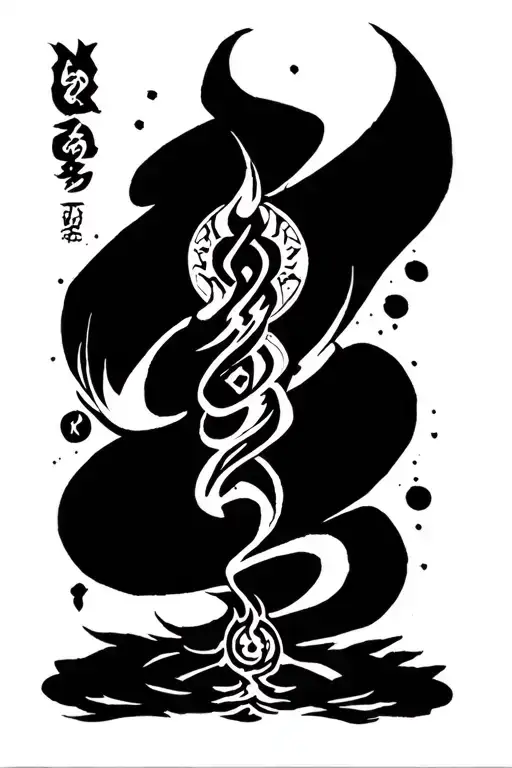 Naruto Curse Mark Black Work Mandala Design Incorporating