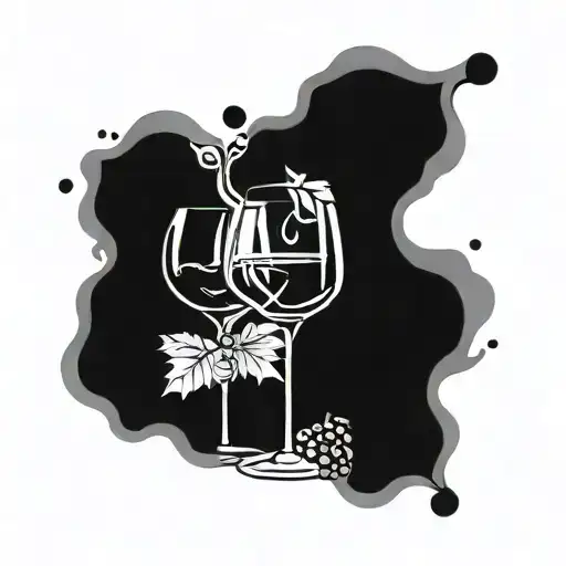 Outline Of Two Wine Glasses Cheering And The Word Youth Behind It