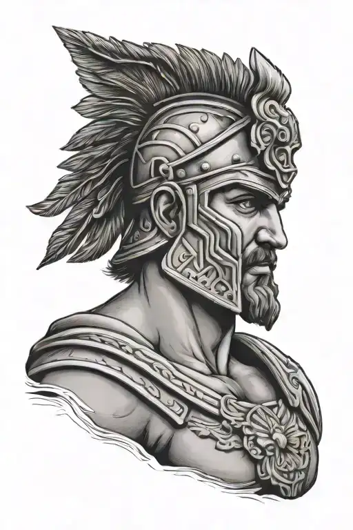 Greek Warrior Holding