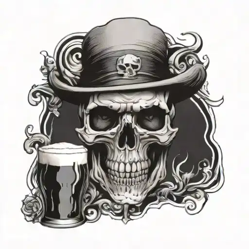 Skull Face And Alcool