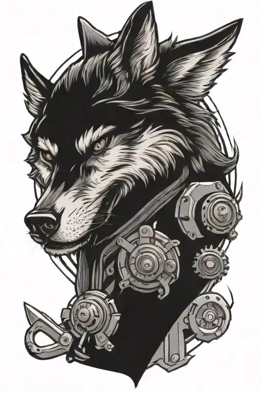 Mechanic Wolf Character