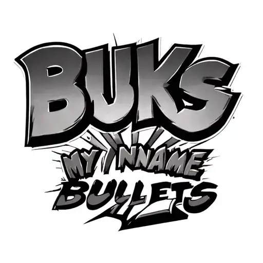 Dragon Ball Z With My Name Buks W Bullets Text