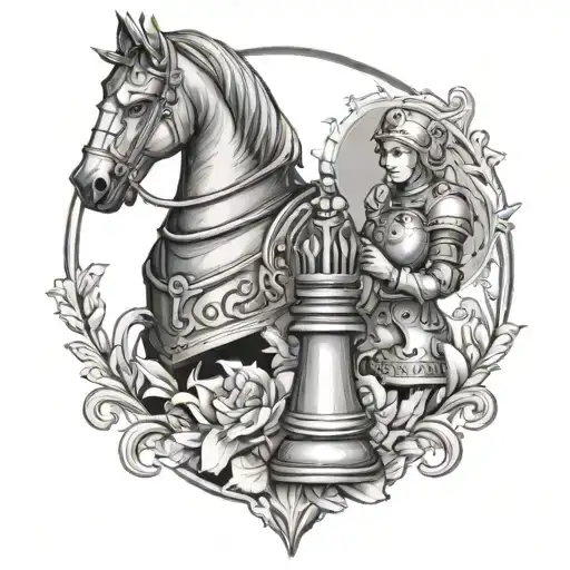 Female Knight Chess Piece
